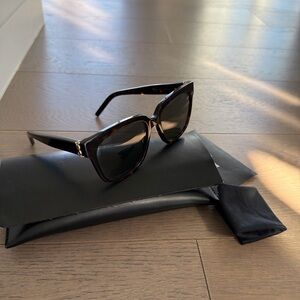 Authentic Saint Laurent SL M40 004 Havana Sunglasses 54mm Tortoiseshell